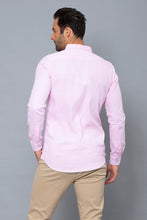 تنزيل الصورة على معرض الصور، Pink Slim-Fit Long Sleeve Birdseye Shirt - REDTAG
