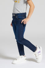Load image into Gallery viewer, Navy 5 Pockets Jeans - REDTAG
