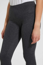 Load image into Gallery viewer, Redtag-Grey-Melange-Leggings-Leggings-Women&#39;s-
