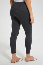 Load image into Gallery viewer, Redtag-Grey-Melange-Leggings-Leggings-Women&#39;s-
