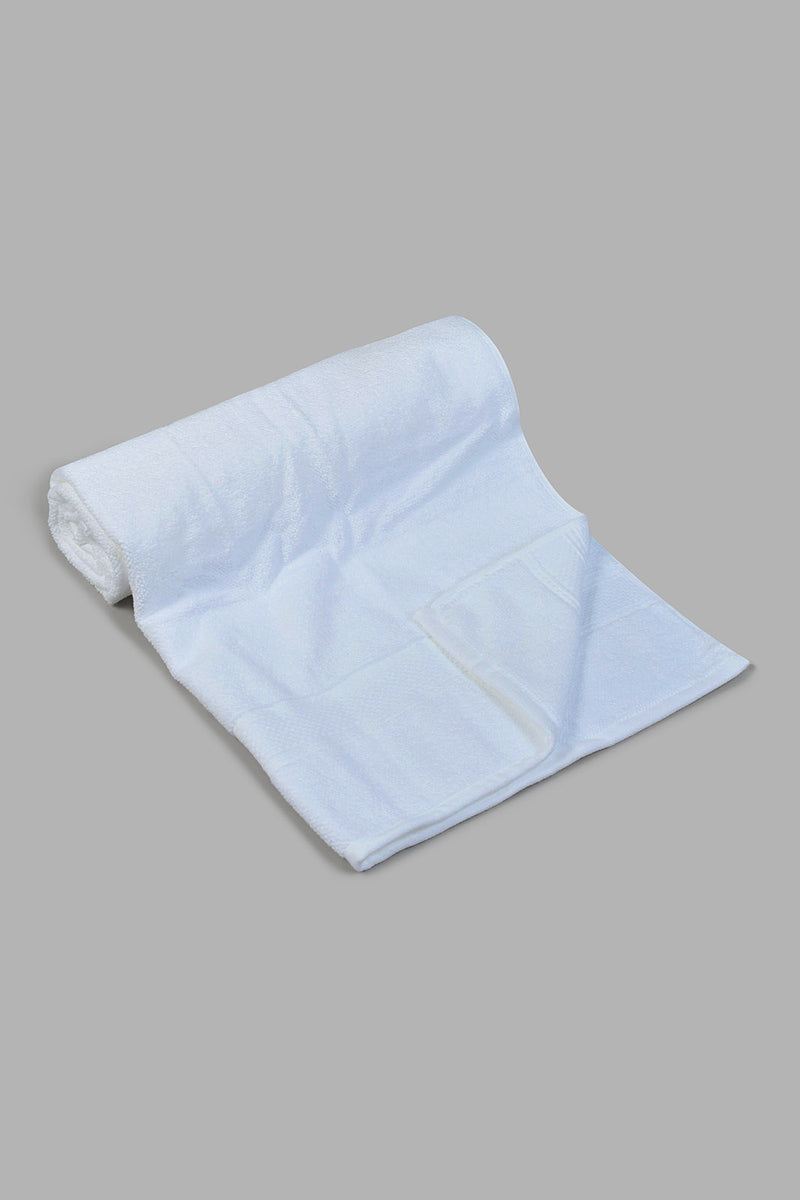 Redtag-White-Textured-Cotton-Bath-Towel-365,-Colour:White,-Deals:B2G1,-Filter:Home-Bathroom,-HMW-BAC-Bath-Towels,-New-In,-New-In-HMW-BAC,-Non-Sale,-Section:Homewares-Home-Bathroom-