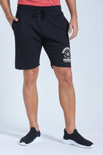 تنزيل الصورة على معرض الصور، Black Elastic Waist Short - REDTAG
