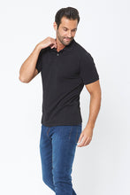 Load image into Gallery viewer, Black Polo Shirt - REDTAG
