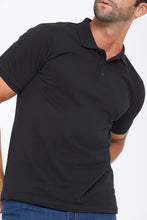 Load image into Gallery viewer, Black Polo Shirt - REDTAG
