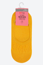 Load image into Gallery viewer, Mustard Plain Invisible Socks - REDTAG
