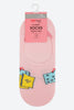 Pink Jacquard Invisible Socks - REDTAG