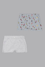 Load image into Gallery viewer, White/Blue Boxers Shorts (Pack Of 2) - REDTAG
