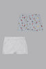 White/Blue Boxers Shorts (Pack Of 2) - REDTAG