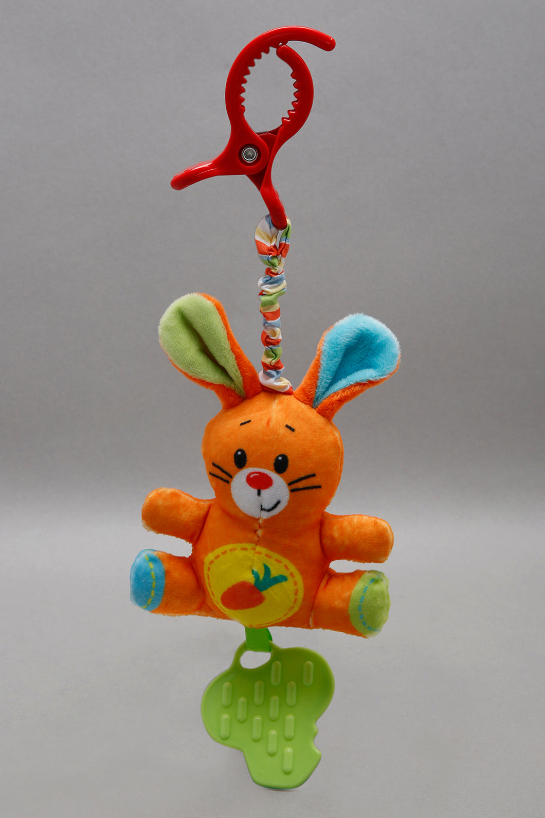 Rabbit With Clip and Teether for Active Babies