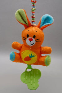 Rabbit With Clip and Teether for Active Babies