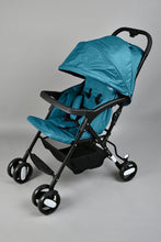 Load image into Gallery viewer, Teal Baby Stroller with Sun Shade
