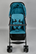 Load image into Gallery viewer, Teal Baby Stroller with Sun Shade
