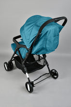 Load image into Gallery viewer, Teal Baby Stroller with Sun Shade
