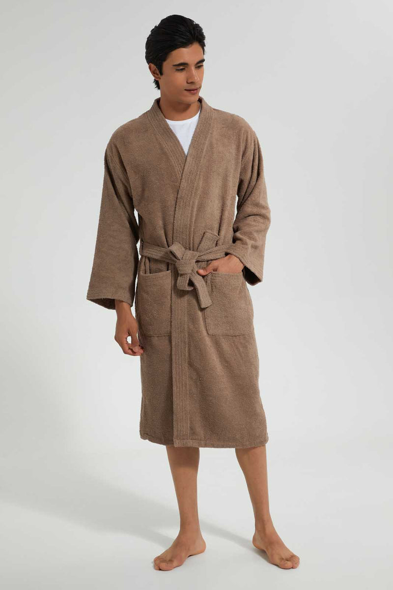 Redtag-Taupe-Kimono-Bathrobe-Bathrobes-Home-Bathroom-