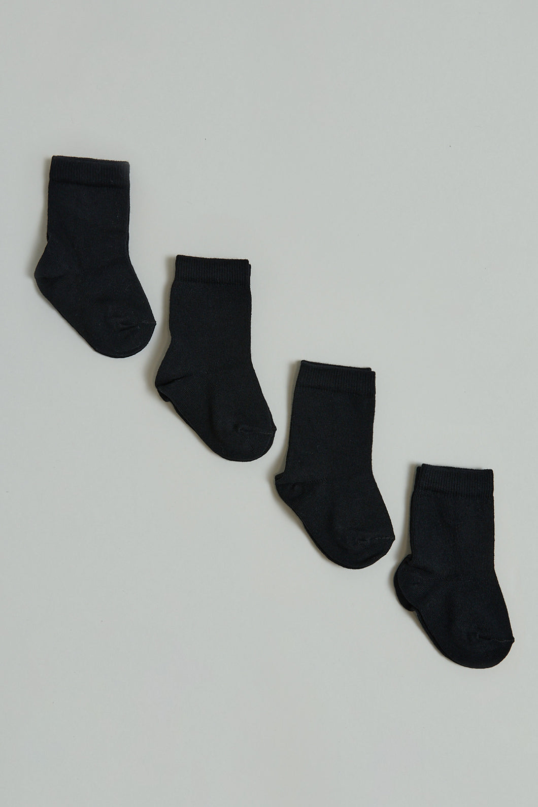 Black Full Length Socks (Pack of 4)