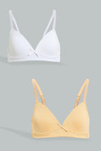 Load image into Gallery viewer, White/Beige Comfort Bra (Pack of 2)
