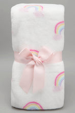 Load image into Gallery viewer, White/Pink Baby Blanket With Toy Elephant - REDTAG
