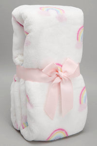 White/Pink Baby Blanket With Toy Elephant - REDTAG
