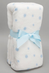White/Blue Baby Blanket With Toy Rabbit - REDTAG