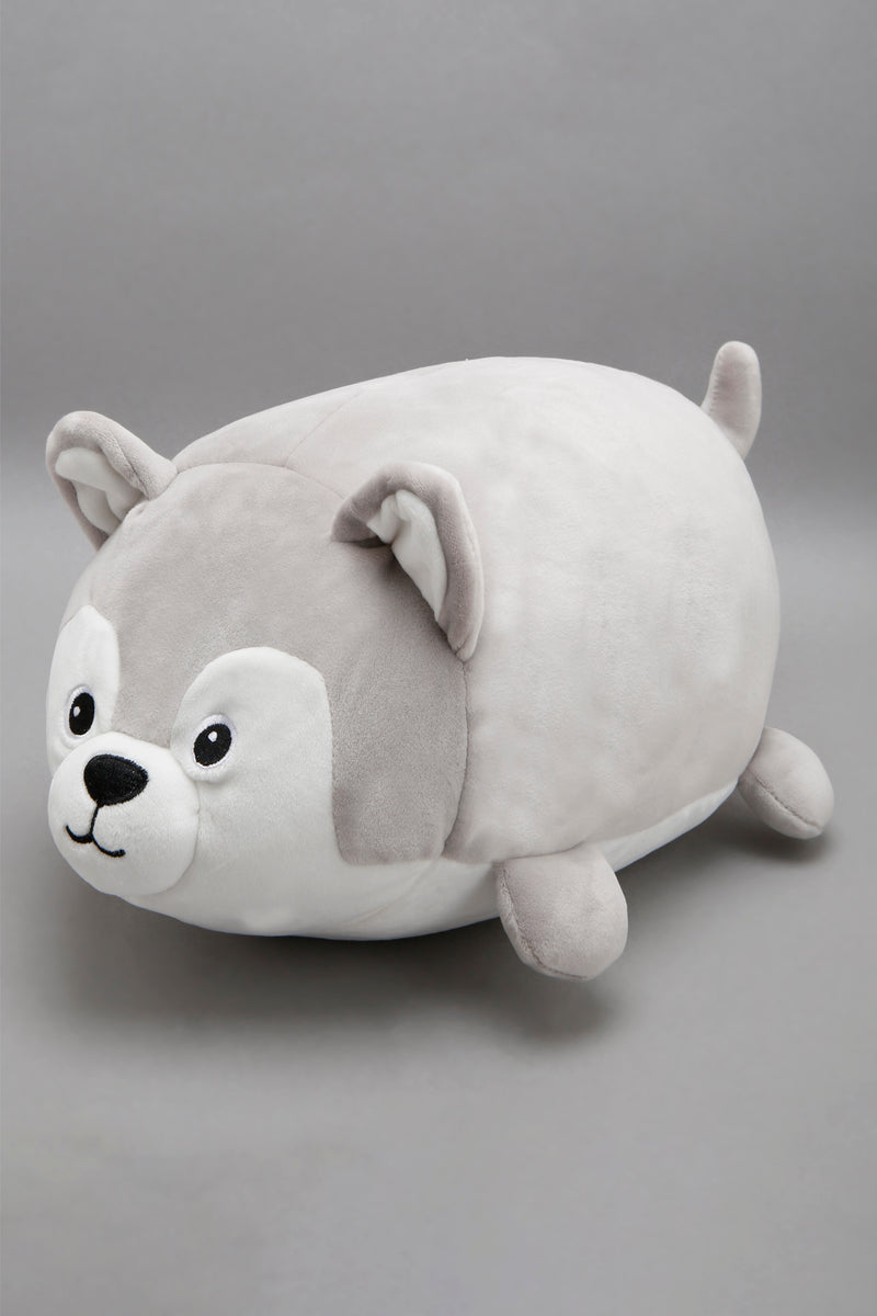 Grey Dog Plush Toy