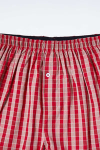 Red/Blue Woven Check Boxer Shorts (Pack of 2)