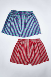 Red/Blue Woven Check Boxer Shorts (Pack of 2)