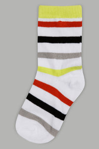 Assorted Striped Long Length Socks (4-Pack) - REDTAG