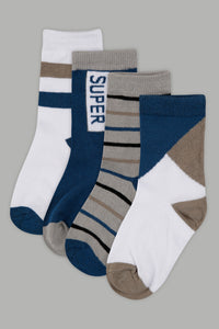 Assorted Full Length Socks (4-Pack) - REDTAG