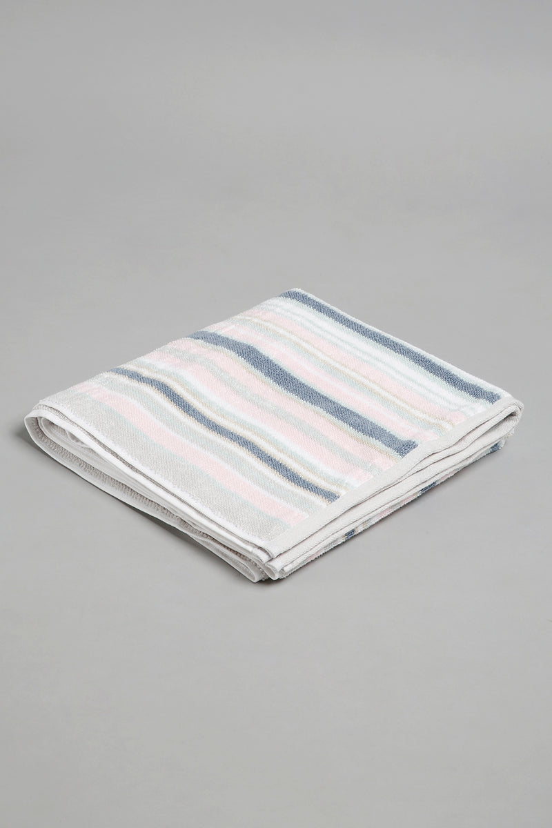 Multicolour Textured Cotton Bath Towel