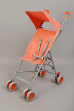 Load image into Gallery viewer, Peach Baby Buggy with Safety Belts
