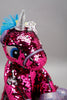 Fuchsia Soft Plush Toys Sequin Unicorn