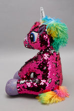 Load image into Gallery viewer, Fuchsia Soft Plush Toys Sequin Unicorn
