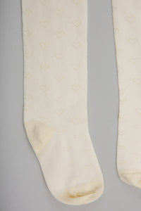 Cream Embossed Tight