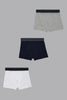 Assorted Plain Boxer Shorts (3-Pack) - REDTAG