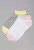 Grey/Yellow Ankle Socks (2-Pack)