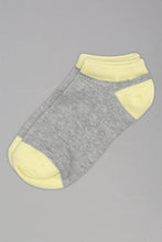 Load image into Gallery viewer, Grey/Yellow Ankle Socks (2-Pack)
