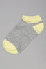 Grey/Yellow Ankle Socks (2-Pack)