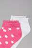 Pink/White Polka Dots Ankle Socks (2 Pack)