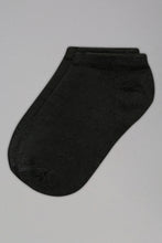 Load image into Gallery viewer, Black Plain Ankle Socks (3-Pack)
