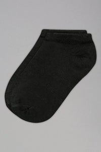 Black Plain Ankle Socks (3-Pack)