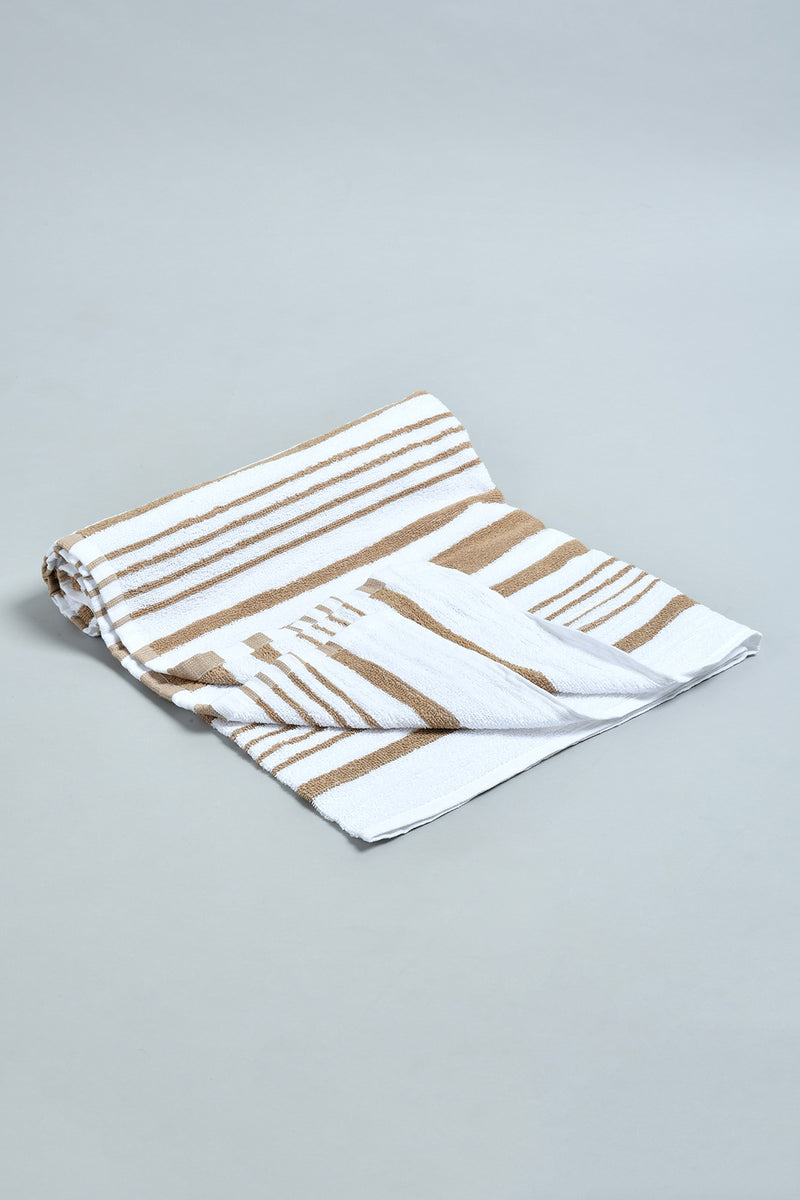 Brown Stripe Bath Towel