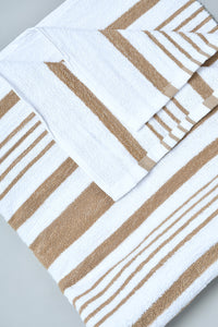 Brown Stripe Bath Towel