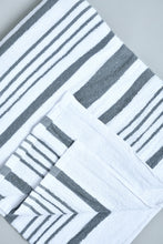 Load image into Gallery viewer, Grey Stripe Bath Towel
