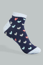 Load image into Gallery viewer, Redtag-Assorted-Printed-Ankle-Socks-(Pack-Of-3)-365,-Colour:Assorted,-Filter:Women&#39;s-Clothing,-Non-Sale,-Section:Women,-Women-Socks-Women&#39;s-
