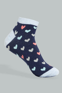 Redtag-Assorted-Printed-Ankle-Socks-(Pack-Of-3)-365,-Colour:Assorted,-Filter:Women's-Clothing,-Non-Sale,-Section:Women,-Women-Socks-Women's-