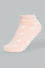 Load image into Gallery viewer, Redtag-Pink/White-Printed-Ankle-Socks-(5-Pack)-365,-Colour:Assorted,-Filter:Women&#39;s-Clothing,-Non-Sale,-Section:Women,-Women-Socks-Women&#39;s-
