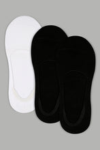 Load image into Gallery viewer, Black/White Invisible Socks (Pack Of 3) - REDTAG
