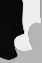 Load image into Gallery viewer, Black/White Sports Socks (Pack Of 3) - REDTAG
