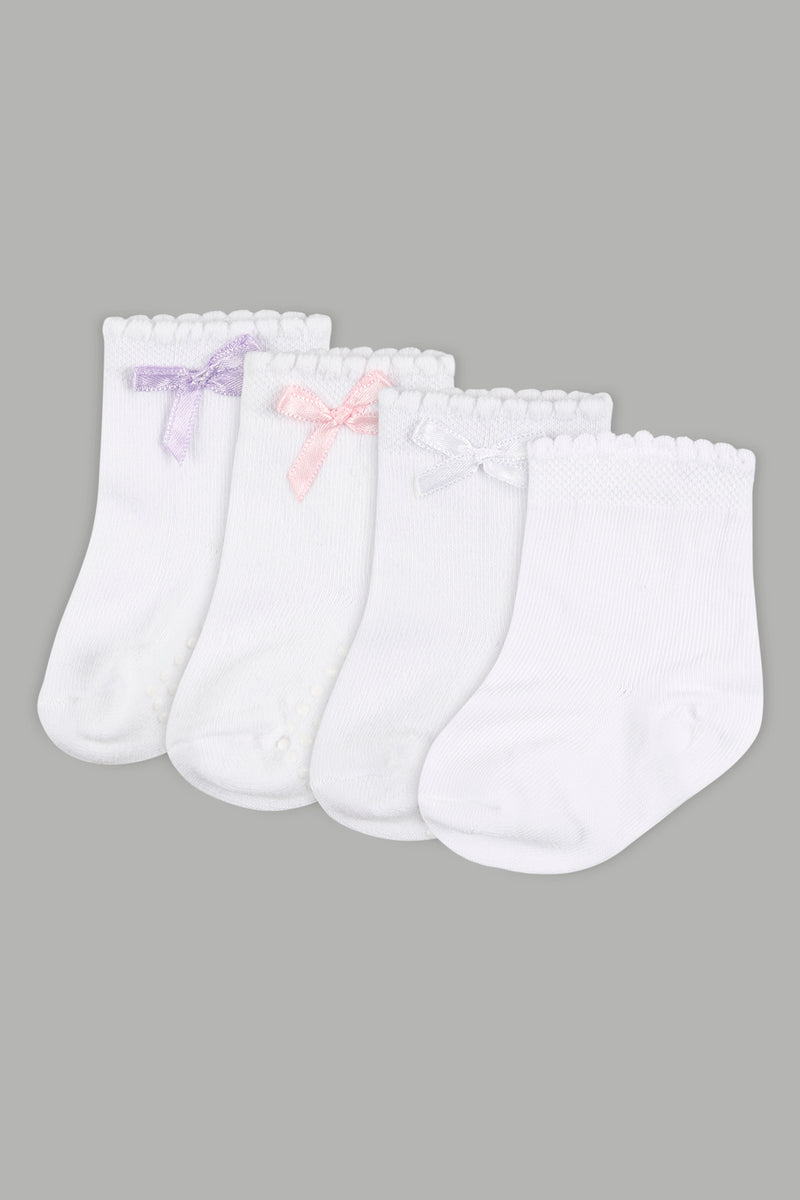 White Plain Socks (4-Pack) - REDTAG