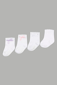 White Plain Socks (4-Pack) - REDTAG